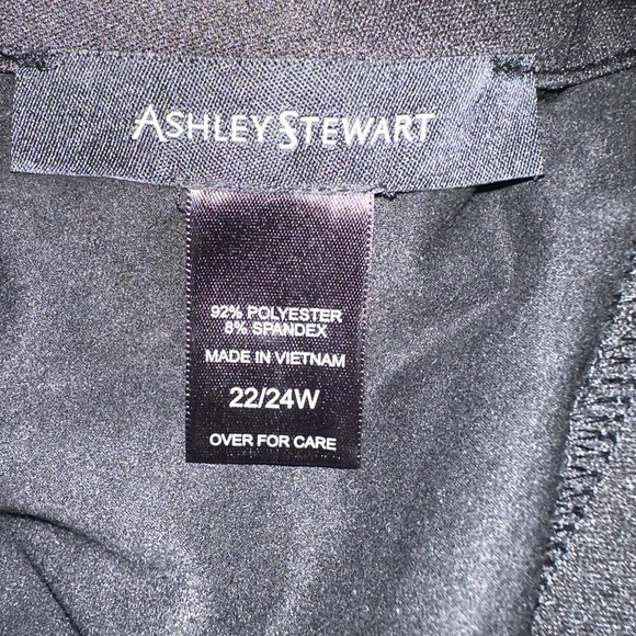 ASHLEY STEWART Women’s 22/24 Black Sleeveless Metallic Studded Fit & Flare Dress - Picture 5 of 7